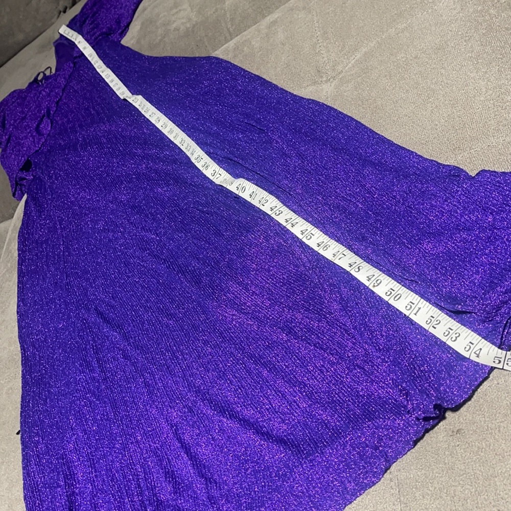 24.-π₯°π₯°ZARA Metallic Purple Cape Maxi Dressπ₯°π₯° - Picture 13 of 15